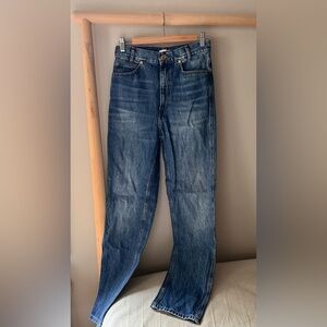 Sandro Paris High Waisted straight leg medium wash denim jeans FR 36 US 4